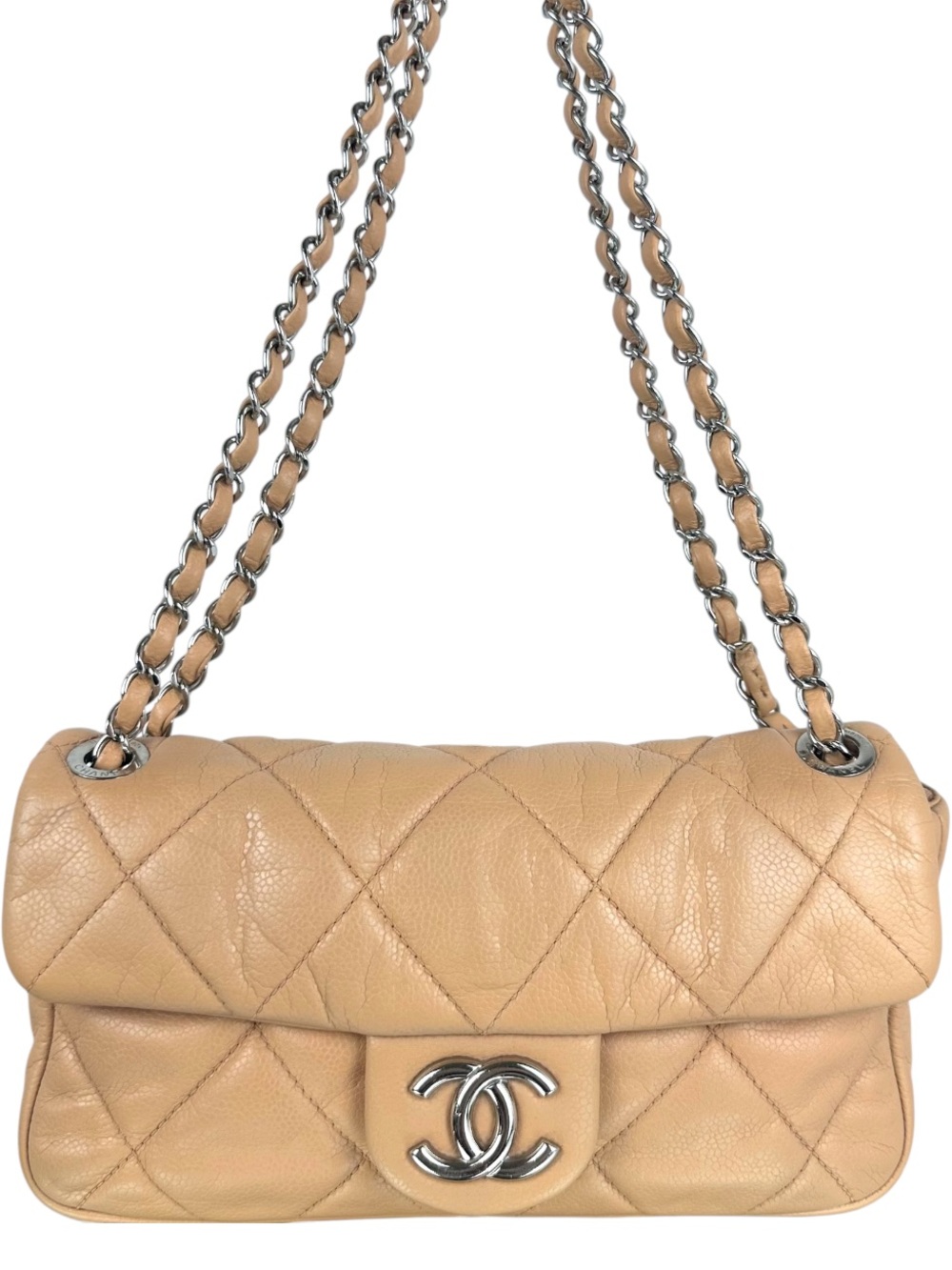 Chanel Easy Flap Bag Quilted Lambskin  SHW